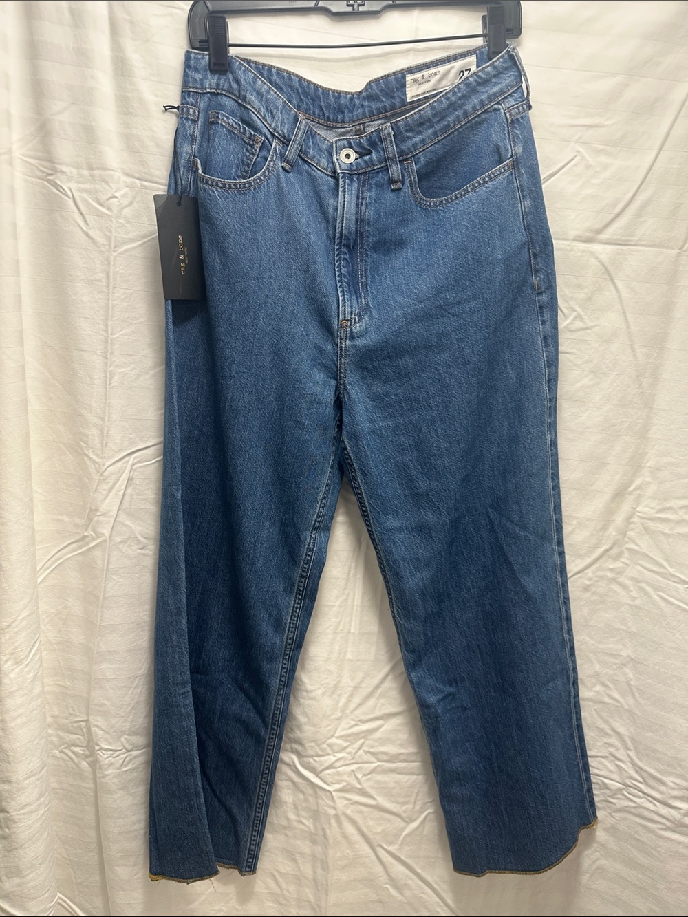 Classic Straight-Leg Blue Denim Jeans